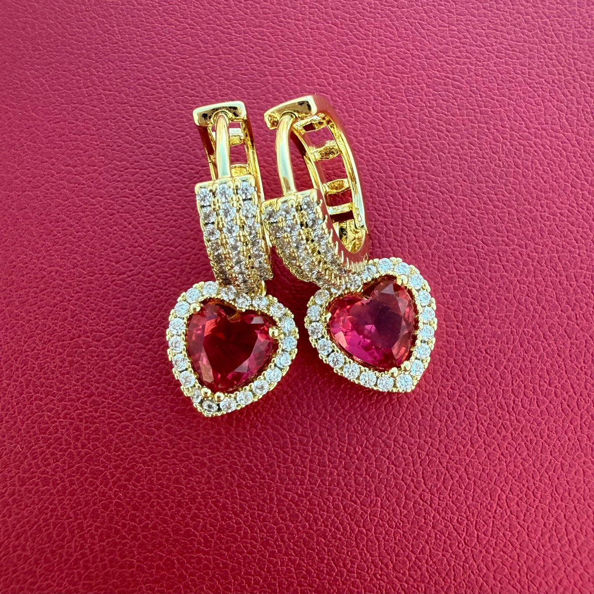 Pendientes Amor rubí