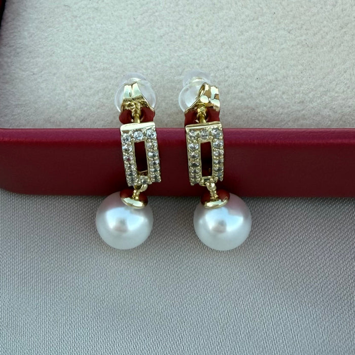 Pendientes Diamant perlas