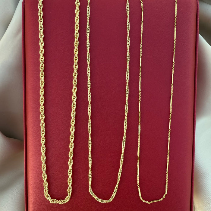 Cadenas Oro 14K laminado