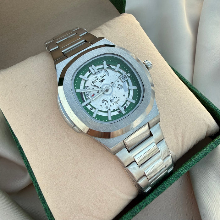 Reloj Longluxe plata verde
