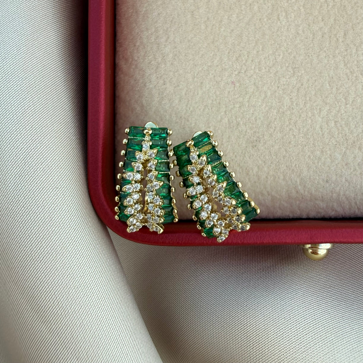 Pendientes Marquesa verde esmeralda